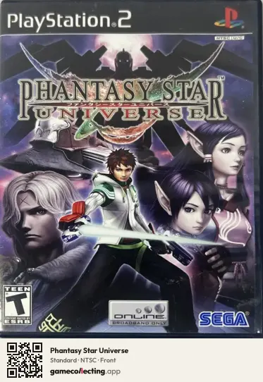 Phantasy Star Universe PlayStation 2, NTSC box front