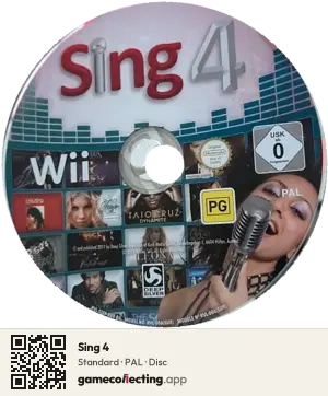 Sing 4 Nintendo Wii, PAL disc