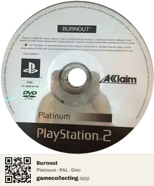 Burnout PlayStation 2, PAL disc