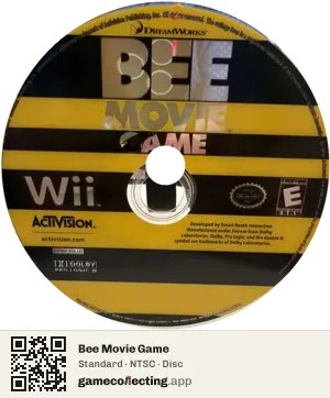 Bee Movie Game Nintendo Wii, NTSC disc