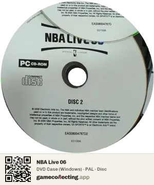 NBA Live 06 Computer, PAL disc