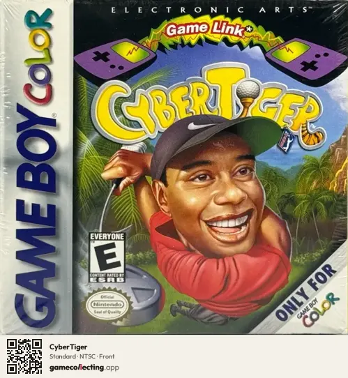 CyberTiger Game Boy Color, NTSC box front