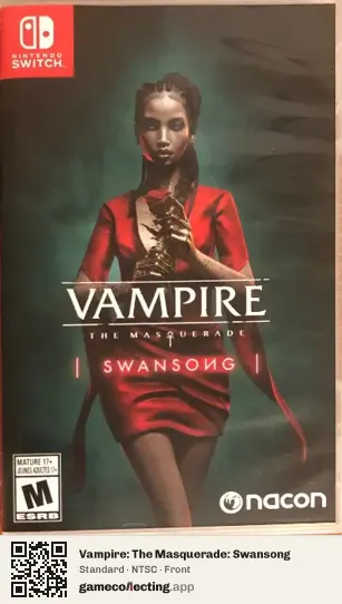 Vampire: The Masquerade: Swansong Nintendo Switch, NTSC box front