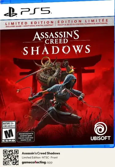 Assassin's Creed Shadows PlayStation 5, NTSC box front