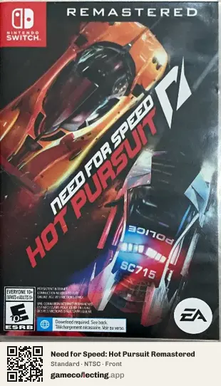 Need for Speed: Hot Pursuit Remastered Nintendo Switch, NTSC box front
