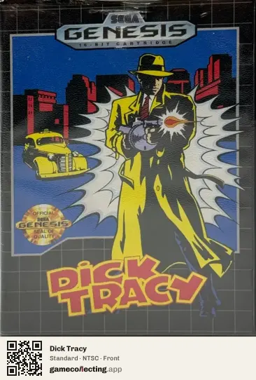 Dick Tracy Sega Mega Drive / Genesis, NTSC box front