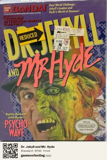 Dr. Jekyll and Mr. Hyde Nintendo Entertainment System, NTSC box front