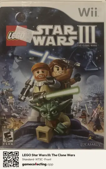 LEGO Star Wars III: The Clone Wars Nintendo Wii, NTSC box front