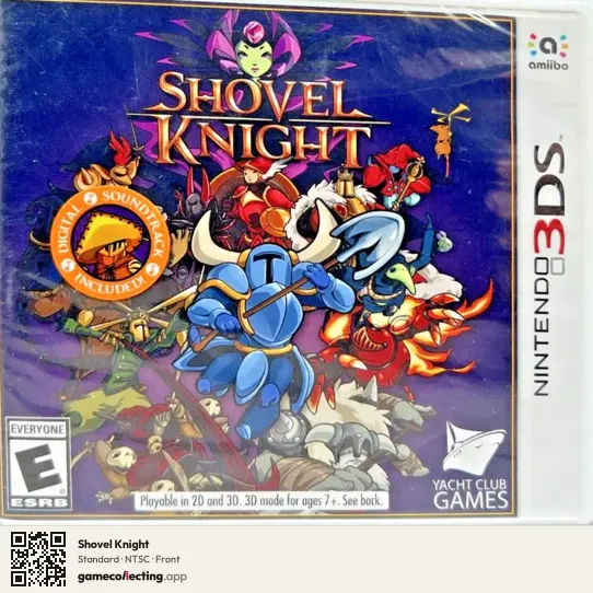 Shovel Knight Nintendo 3DS, NTSC box front