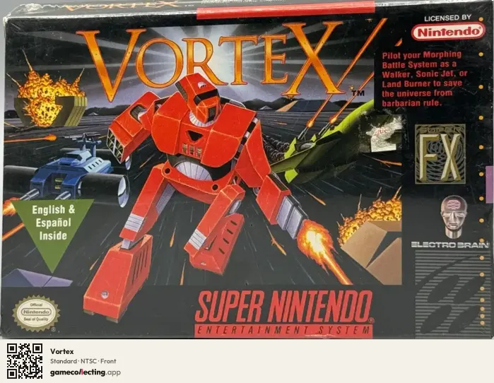 Vortex Super Nintendo Entertainment System, NTSC box front
