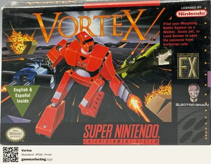 Vortex Super Nintendo Entertainment System, NTSC box front