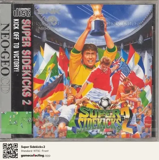 Super Sidekicks 2 Neo Geo CD, NTSC box front