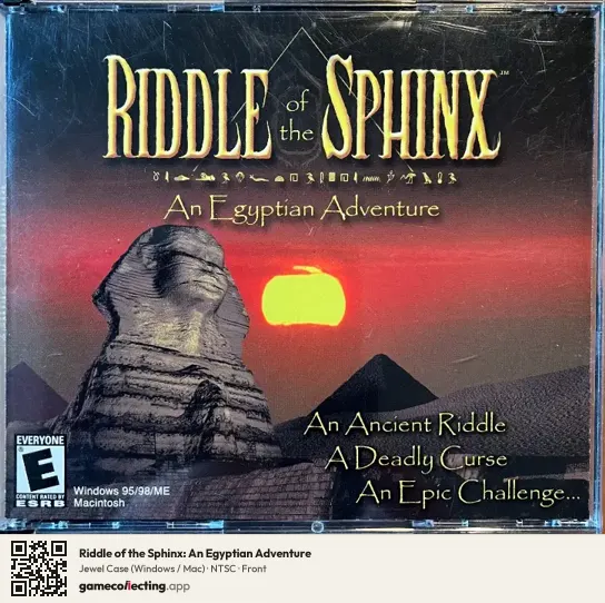 Riddle of the Sphinx: An Egyptian Adventure Computer, NTSC box front