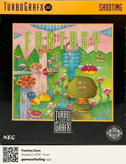 Fantasy Zone TurboGrafx-16, NTSC box front
