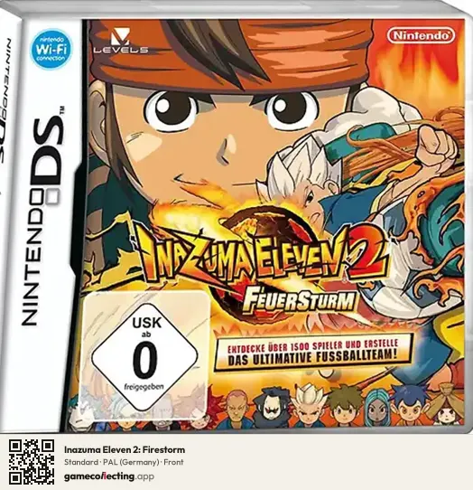 Inazuma Eleven 2: Firestorm Nintendo DS, Germany box front