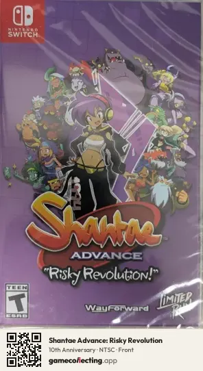 Shantae Advance: Risky Revolution Nintendo Switch, NTSC box front