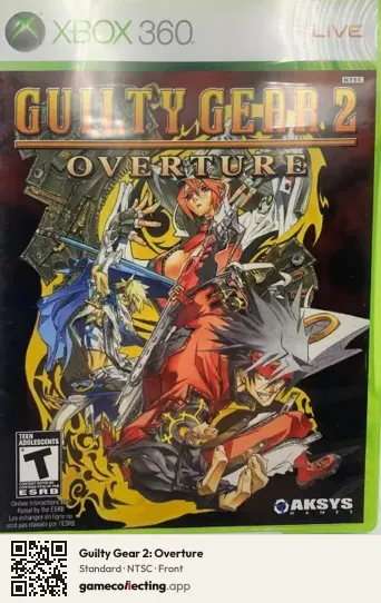 Guilty Gear 2: Overture Xbox 360, NTSC box front