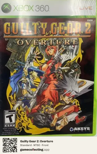 Guilty Gear 2: Overture Xbox 360, NTSC box front