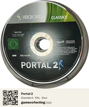 Portal 2 Xbox 360, PAL disc