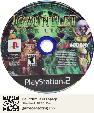 Gauntlet: Dark Legacy PlayStation 2, NTSC disc