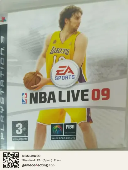 NBA Live 09 PlayStation 3, Spain box front