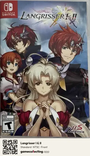 Langrisser I & II Nintendo Switch, NTSC box front