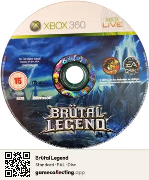 Brütal Legend Xbox 360, PAL disc