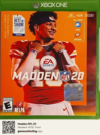 Madden NFL 20 Xbox One, NTSC box front