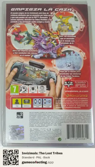 Invizimals: The Lost Tribes PlayStation Portable, PAL box back