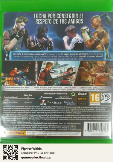 Fighter Within Xbox One, Spain box back