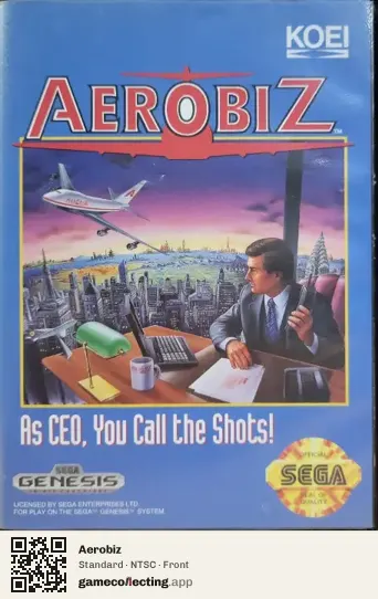 Aerobiz Sega Mega Drive / Genesis, NTSC box front