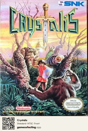 Crystalis Nintendo Entertainment System, NTSC box front