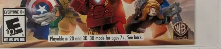 LEGO Marvel Super Heroes: Universe in Peril, the ESRB box on its front