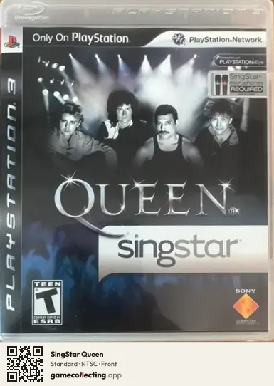 SingStar Queen PlayStation 3, NTSC box front