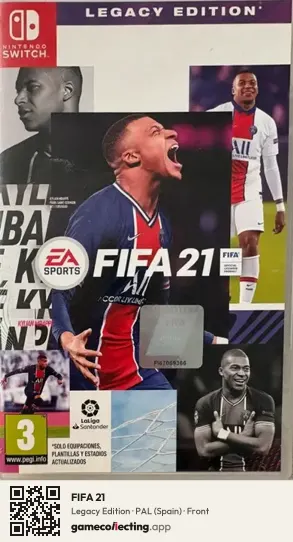 FIFA 21 Nintendo Switch, Spain box front
