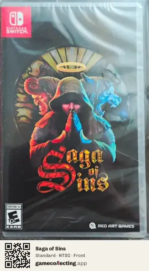 Saga of Sins Nintendo Switch, NTSC box front