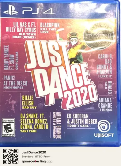 Just Dance 2020 PlayStation 4, NTSC box front