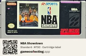 NBA Showdown Super Nintendo Entertainment System, NTSC cartridge label