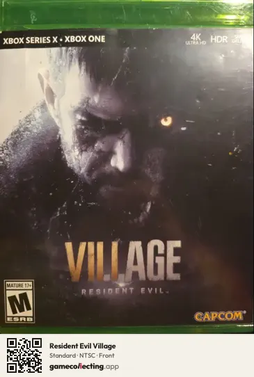 Resident Evil Village Xbox Series X, NTSC box front