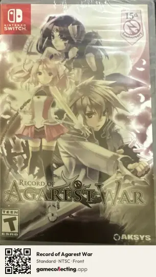 Record of Agarest War Nintendo Switch, NTSC box front