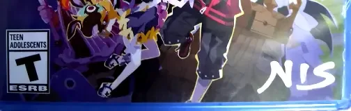 Disgaea 6 Complete, the ESRB box on its front