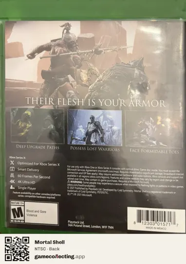 Mortal Shell Xbox Series X, NTSC box back