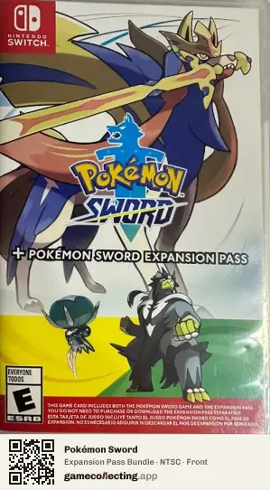 Pokémon Sword Nintendo Switch, NTSC box front