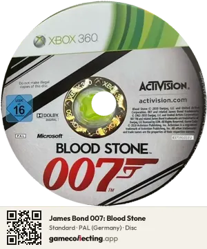 James Bond 007: Blood Stone Xbox 360, PAL disc
