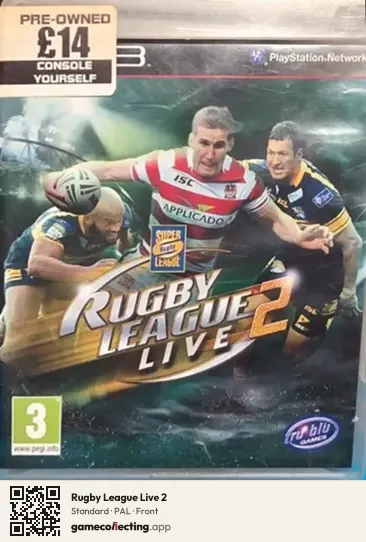 Rugby League Live 2 PlayStation 3, PAL box front
