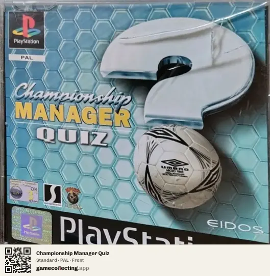 Championship Manager Quiz PlayStation, PAL box front
