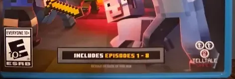 Minecraft: Story Mode, the ESRB box on its front