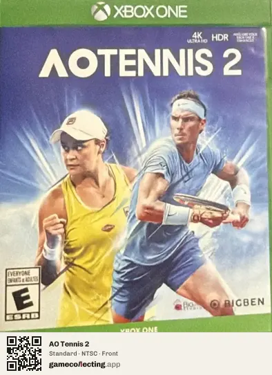AO Tennis 2 Xbox One, NTSC box front