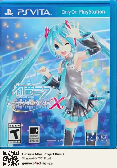 Hatsune Miku: Project Diva X PlayStation Vita, NTSC box front