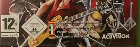 Guitar Hero: Aerosmith, the PEGI square on its front